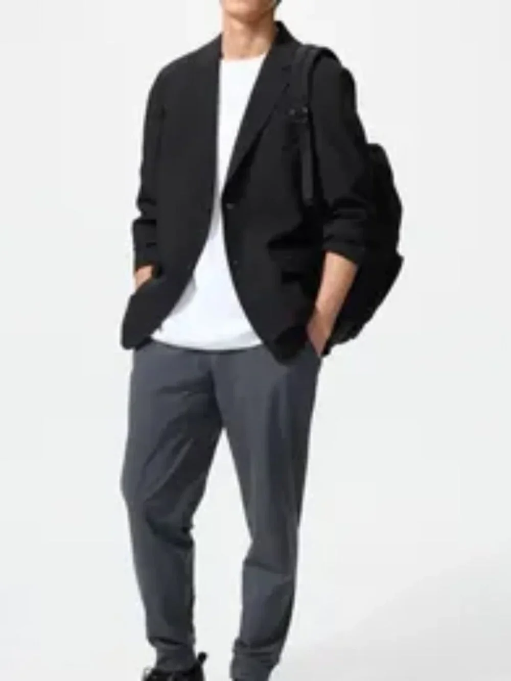 Uniqlo Ultra Stretch Active Jogger Pants Men's Large Grey Tapered Pockets 475384